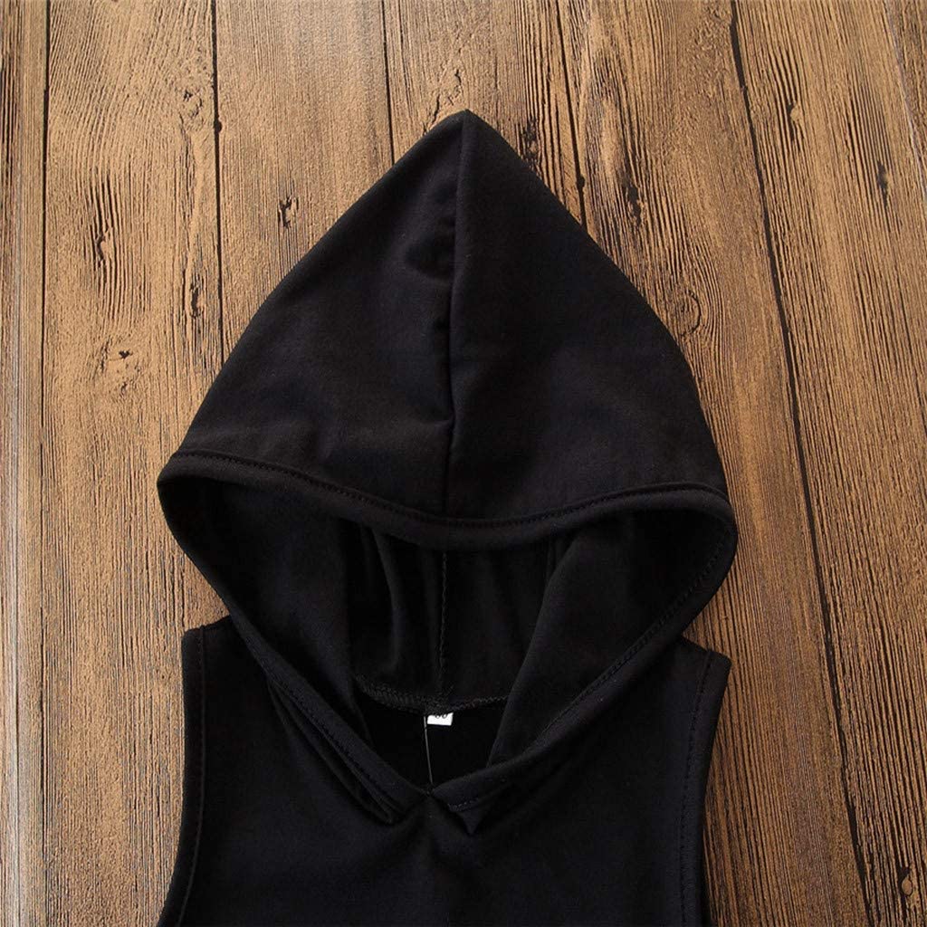 2PCS Toddler Kids Baby Boy Sleeveless Hooded Clothes T-shirt Tops Camo Pants Outfits - Muhaab