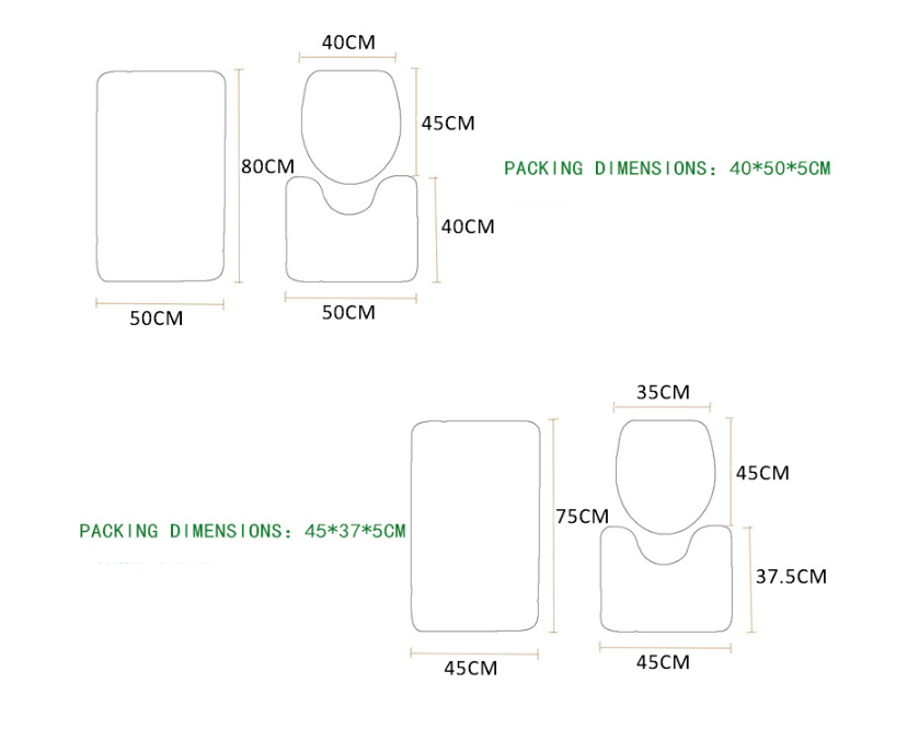 3 pcs shiny mermaid bathroom set - Muhaab