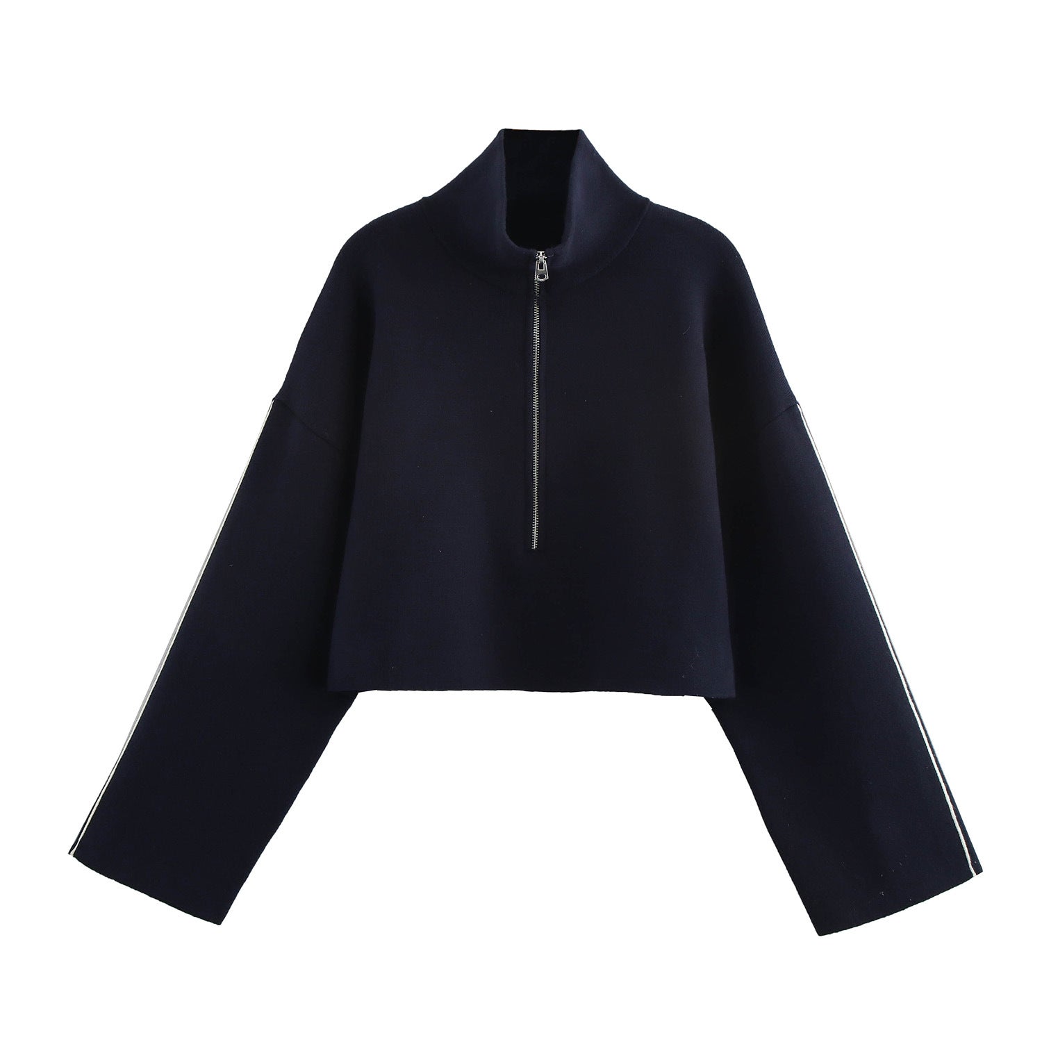 Women's Casual Sporty Knitted Short Sweatshirt