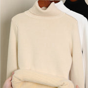 Fleece-lined Thick Turtleneck Sweater Women