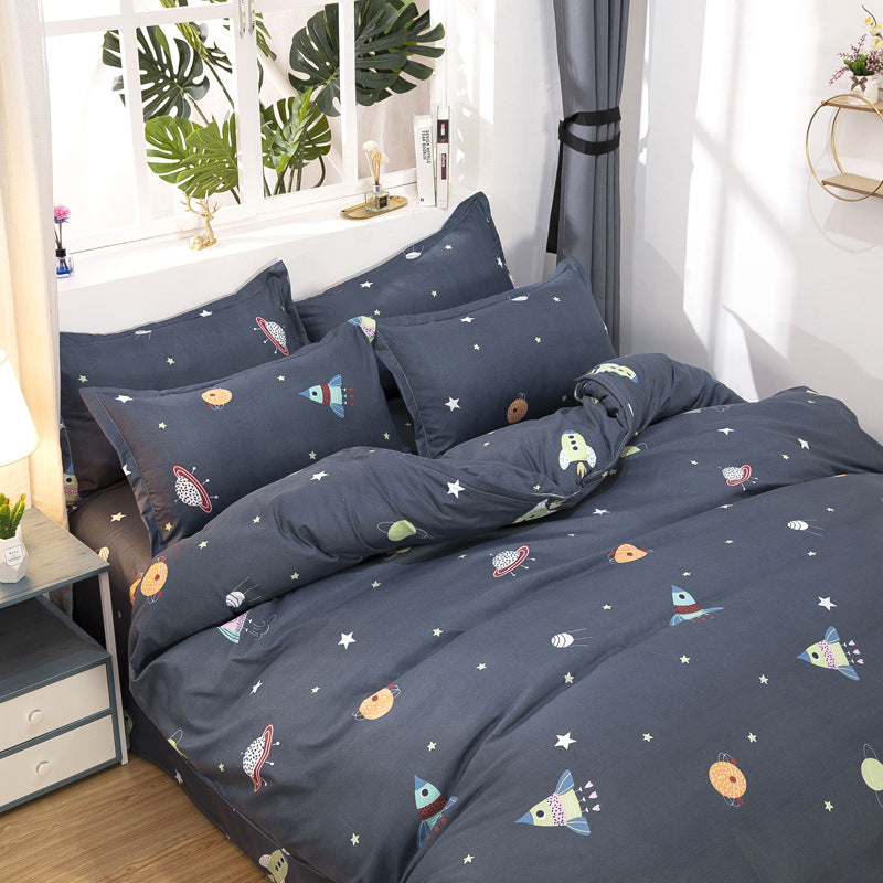Candy Bedding Four Piece Home Textile Washed Cotton