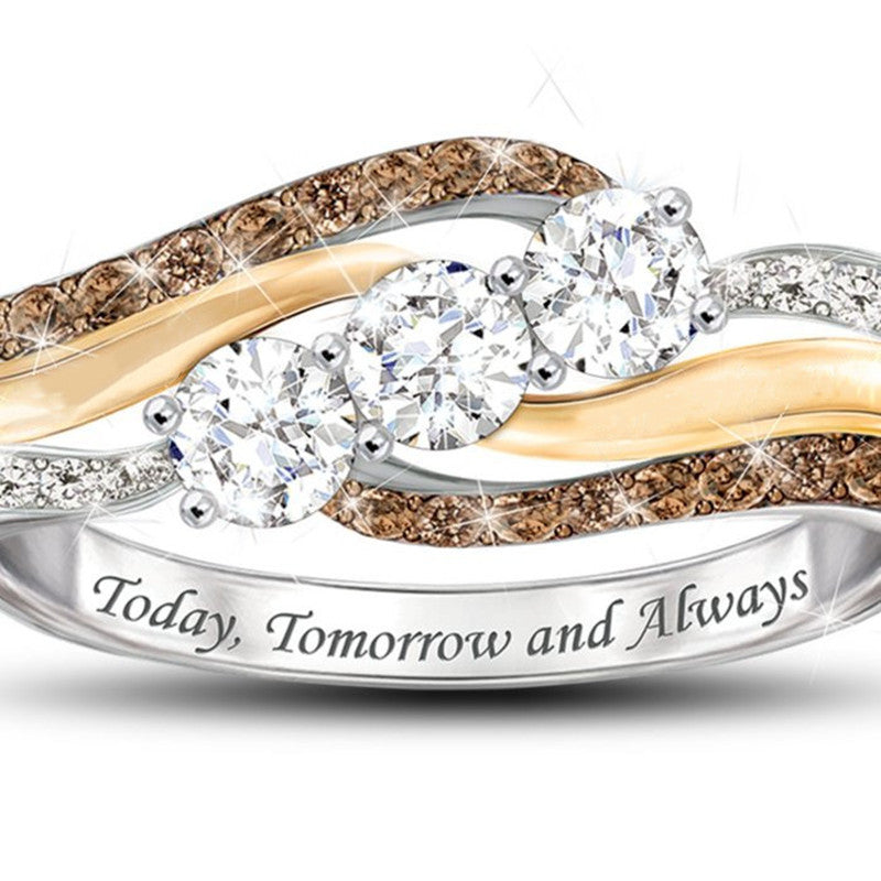Women's Fashion Engagement Ring With Diamonds