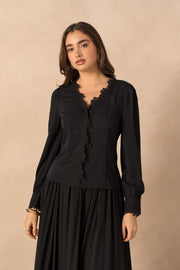 Lace Trimmed Blouse``