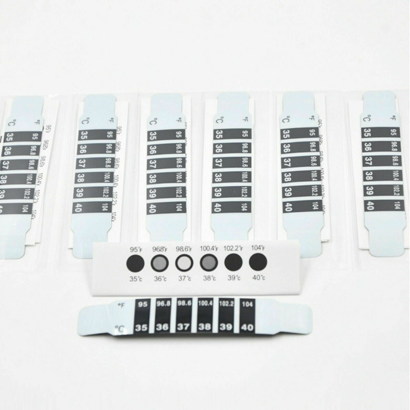 10X FOREHEAD THERMOMETER STRIP HEAD FEVER SCAN BABY ADULT CHECK TEST TEMPERATURE - Muhaab