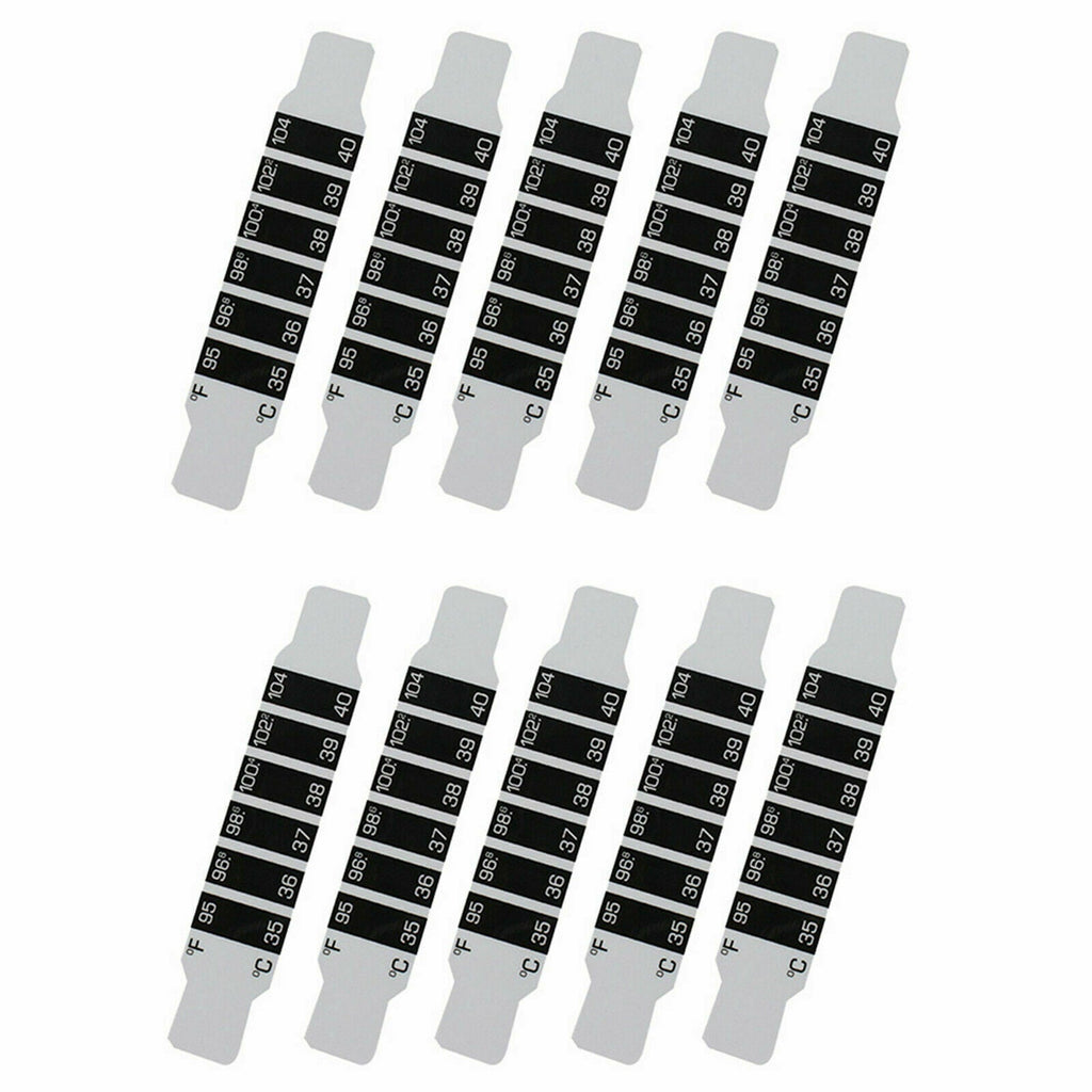 10X FOREHEAD THERMOMETER STRIP HEAD FEVER SCAN BABY ADULT CHECK TEST TEMPERATURE - Muhaab