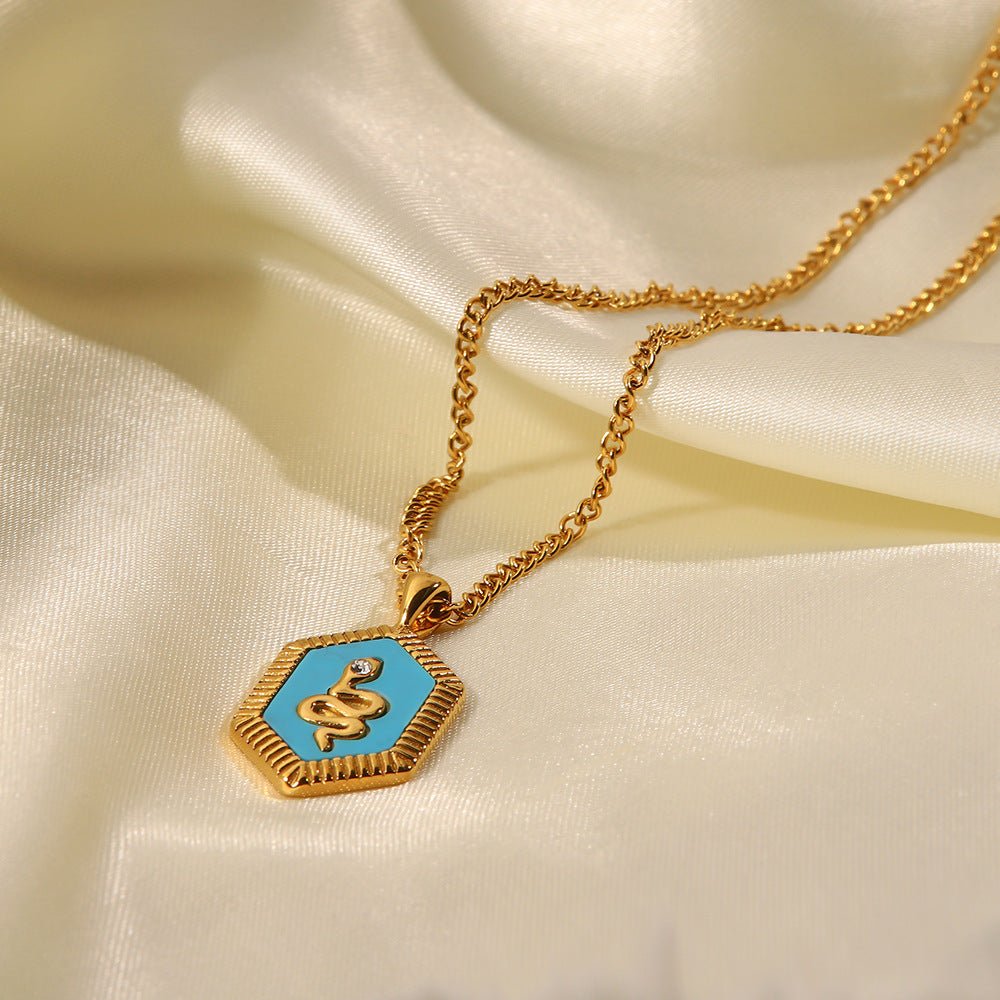 18K Real Gold Plating Necklace Pandent - Muhaab