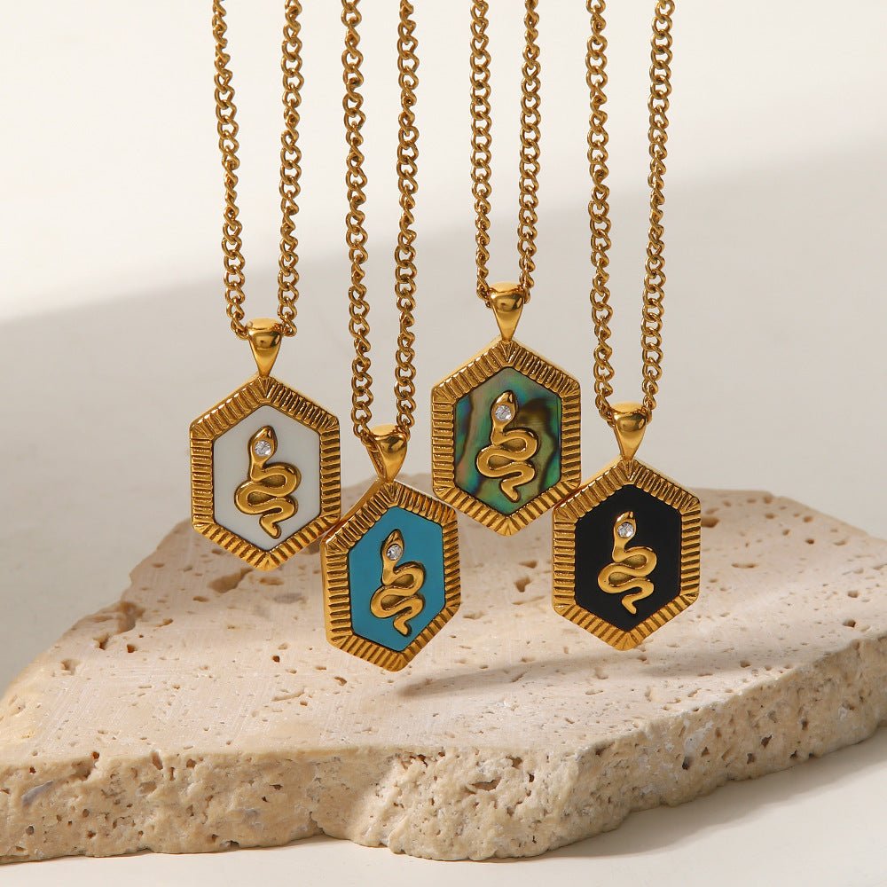 18K Real Gold Plating Necklace Pandent - Muhaab