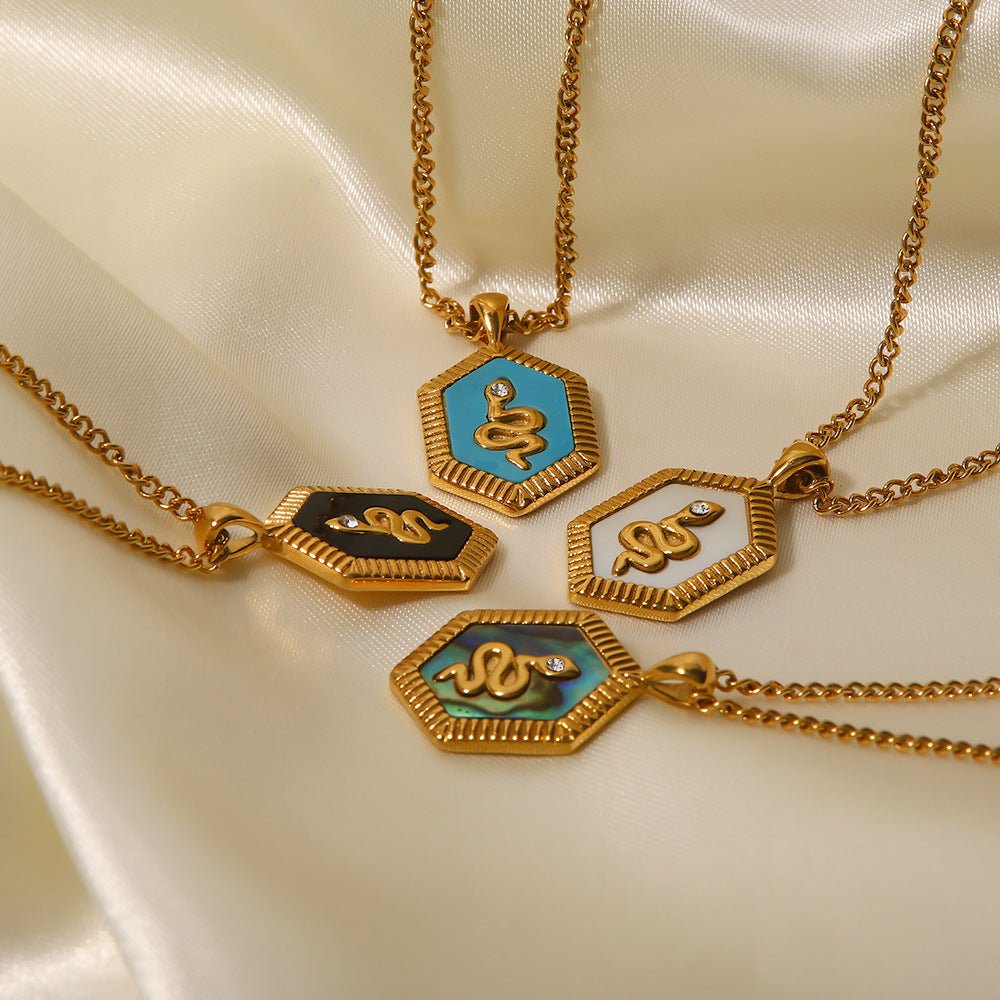 18K Real Gold Plating Necklace Pandent - Muhaab