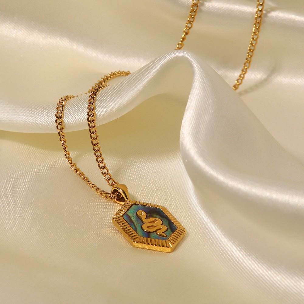 18K Real Gold Plating Necklace Pandent - Muhaab