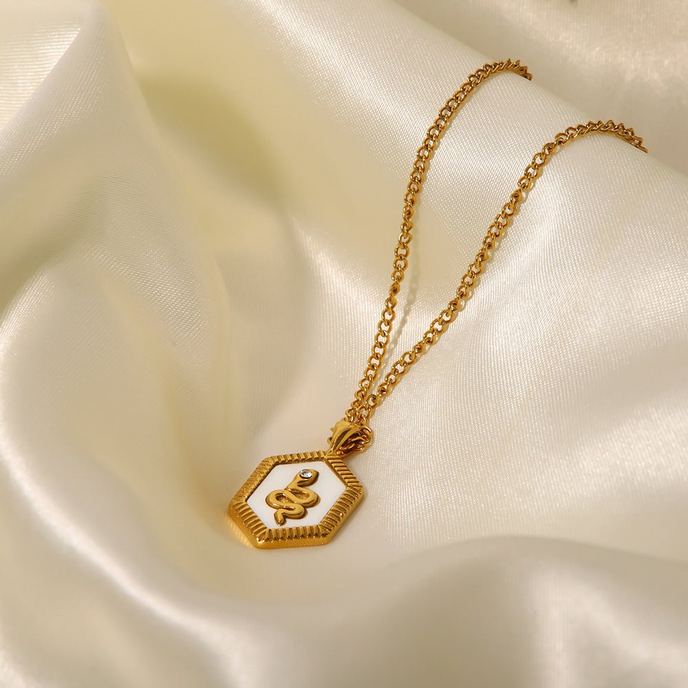 18K Real Gold Plating Necklace Pandent - Muhaab