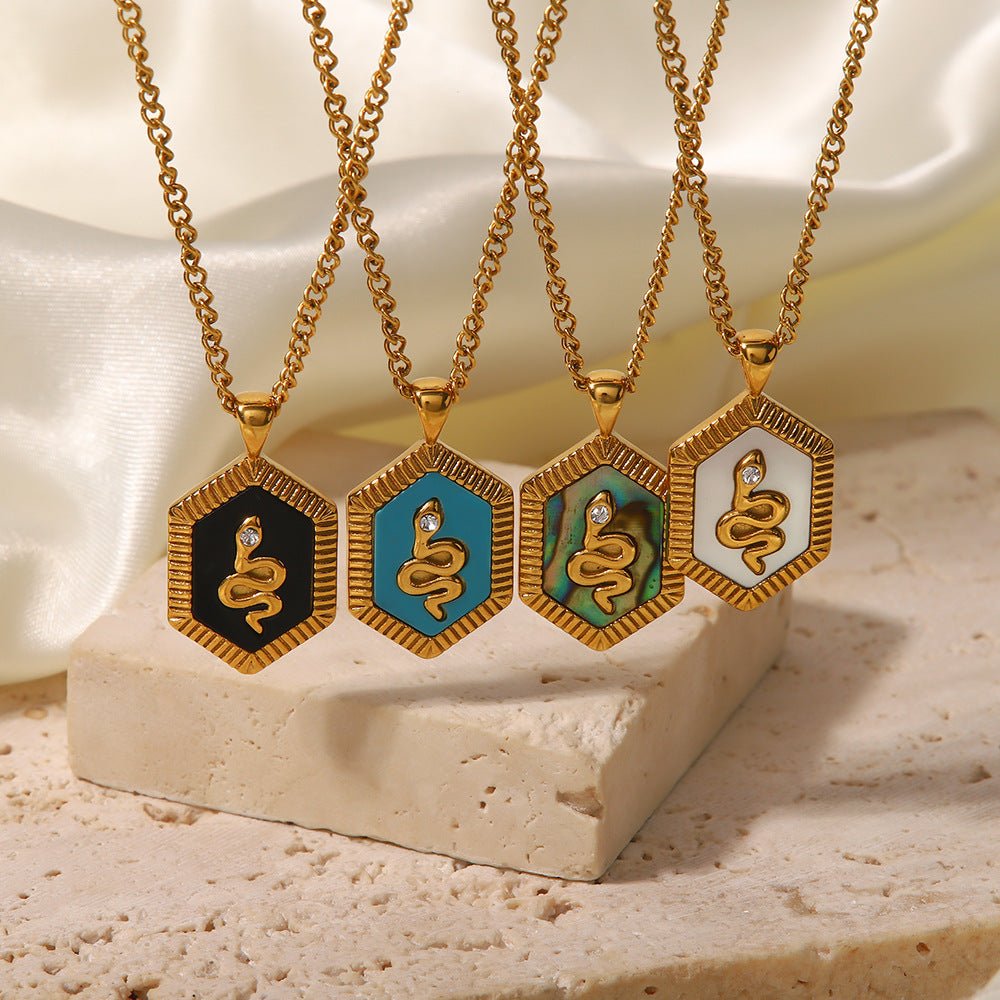 18K Real Gold Plating Necklace Pandent - Muhaab