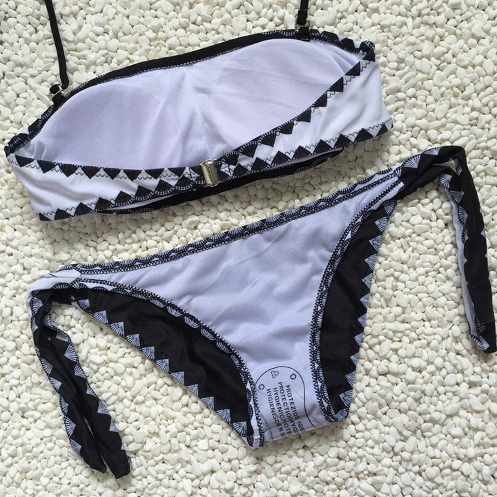 2021 Sexy Strapless Bikini set swimsuit - Muhaab