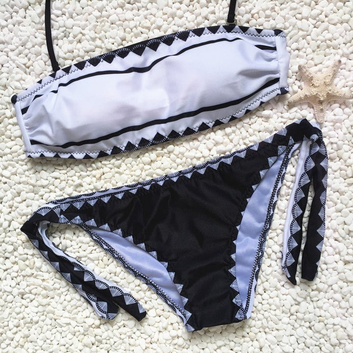 2021 Sexy Strapless Bikini set swimsuit - Muhaab