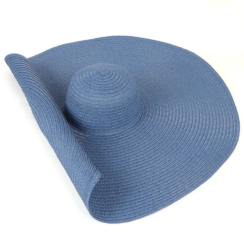 25CM Wide Brim Oversized Beach Hats For Women Large Straw Hat UV Protection - Muhaab