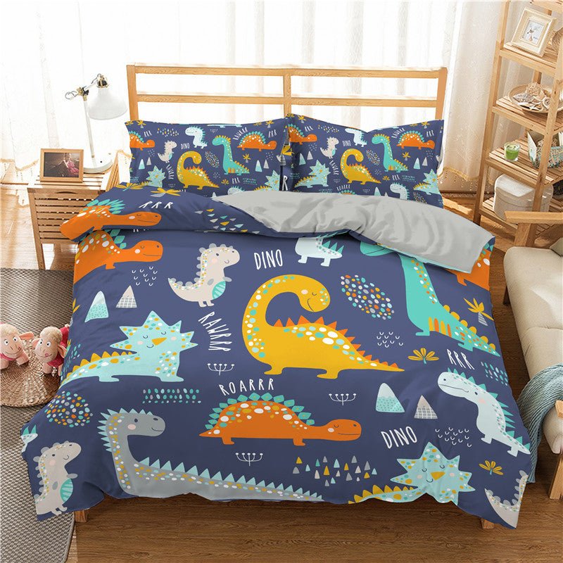 3D Digital Printing Cartoon Bedding Three-Piece Bedding Quilt Cover Pillowcase - Muhaab