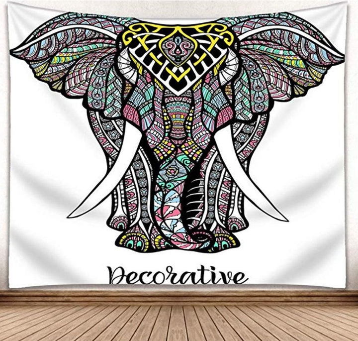 3D Mural Elephant Tapestry Wall Hanging Bohemian - Muhaab