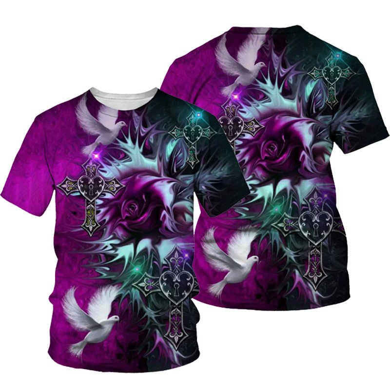 3D Printed T-shirt Street Cool Pullover - Muhaab