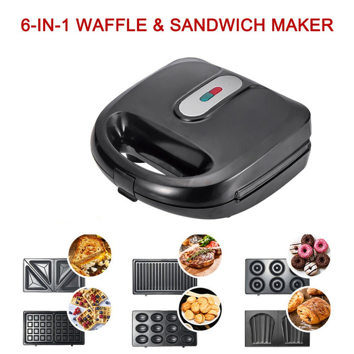 6-in-1 Waffle Maker EU Plug Sandwich Maker - Muhaab