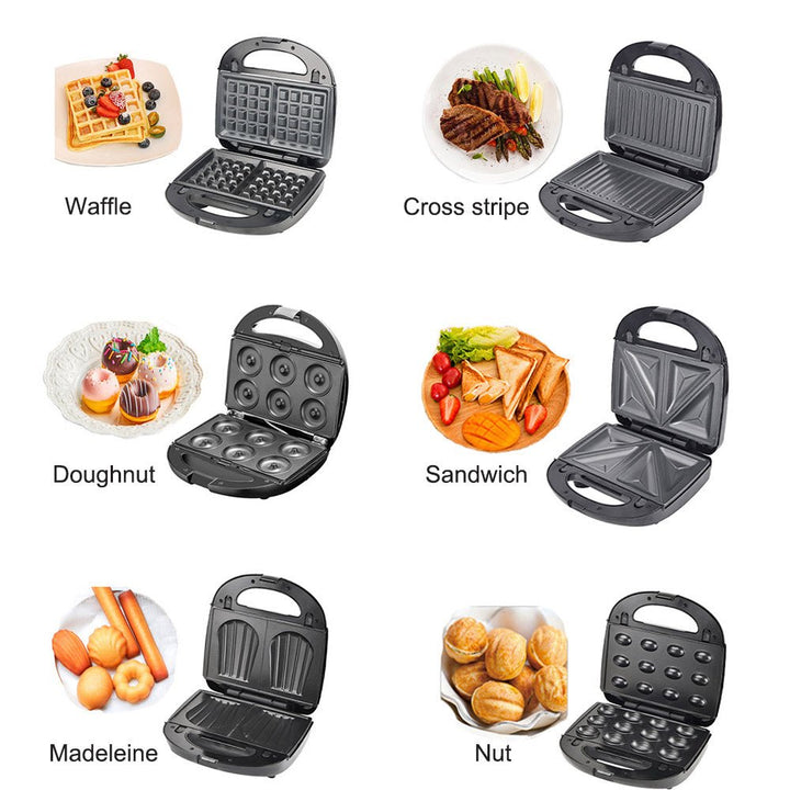 6-in-1 Waffle Maker EU Plug Sandwich Maker - Muhaab