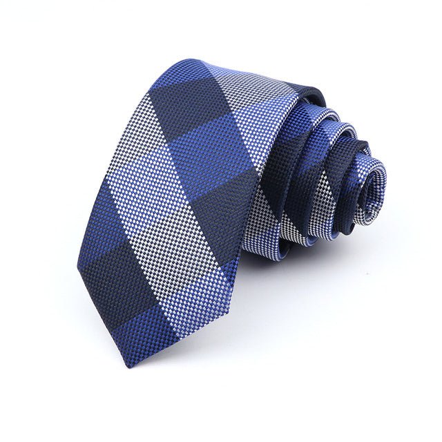 6cm Casual Ties For Men Skinny Tie Fashion Polyester Plaid - Muhaab