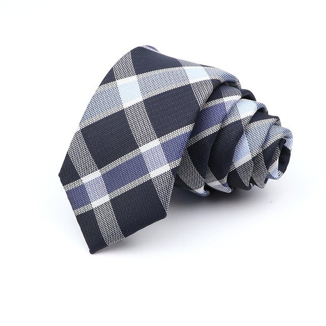 6cm Casual Ties For Men Skinny Tie Fashion Polyester Plaid - Muhaab