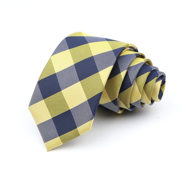 6cm Casual Ties For Men Skinny Tie Fashion Polyester Plaid - Muhaab