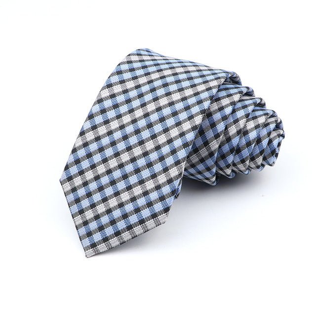 6cm Casual Ties For Men Skinny Tie Fashion Polyester Plaid - Muhaab