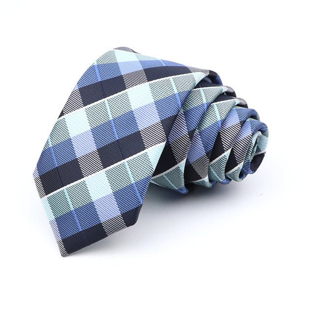 6cm Casual Ties For Men Skinny Tie Fashion Polyester Plaid - Muhaab