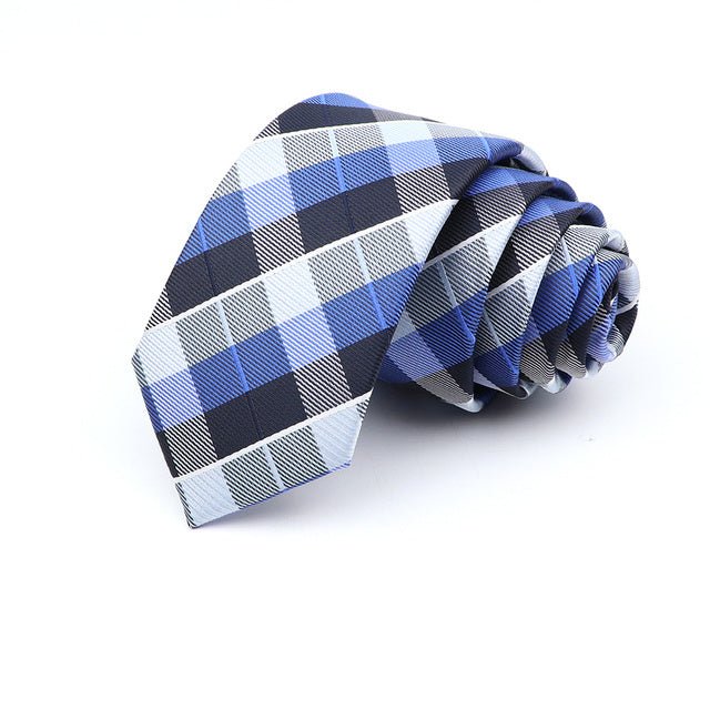 6cm Casual Ties For Men Skinny Tie Fashion Polyester Plaid - Muhaab