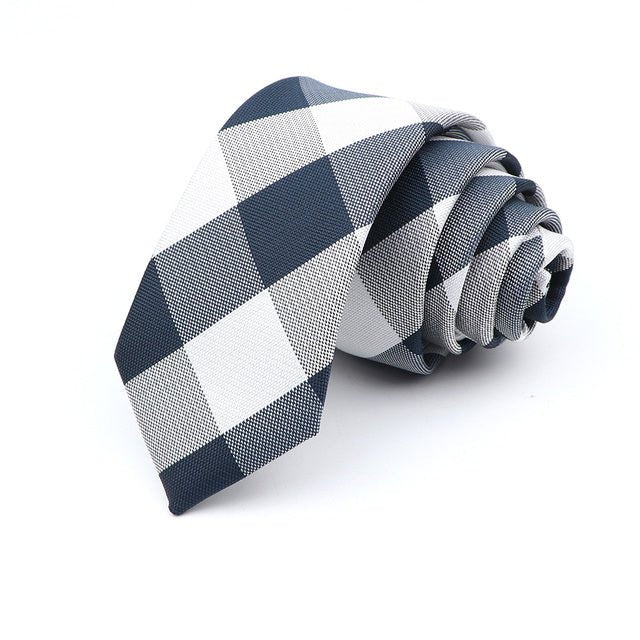 6cm Casual Ties For Men Skinny Tie Fashion Polyester Plaid - Muhaab