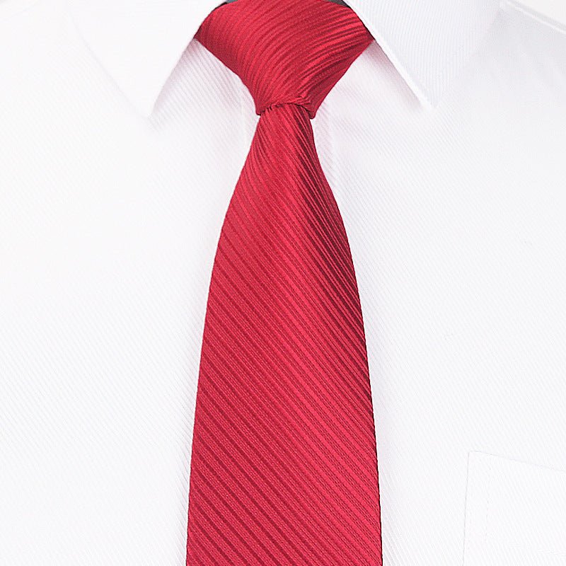 8CM Polyester Hand Tie Men's Tie Business Formal Wear Corduroy Dark Striped Tie Wholesale - Muhaab