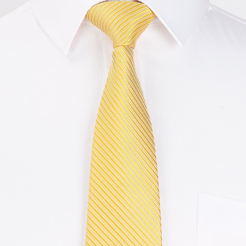 8CM Polyester Hand Tie Men's Tie Business Formal Wear Corduroy Dark Striped Tie Wholesale - Muhaab