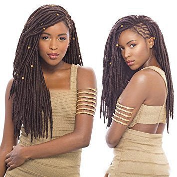 African black solid braided chemical fiber wig - Muhaab