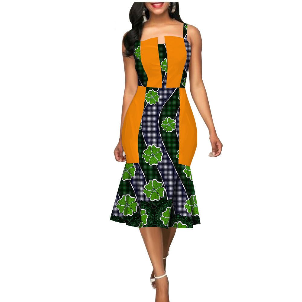 African Custom Summer Dress Women'S Party Dress African Clothes Summer Dress - Muhaab
