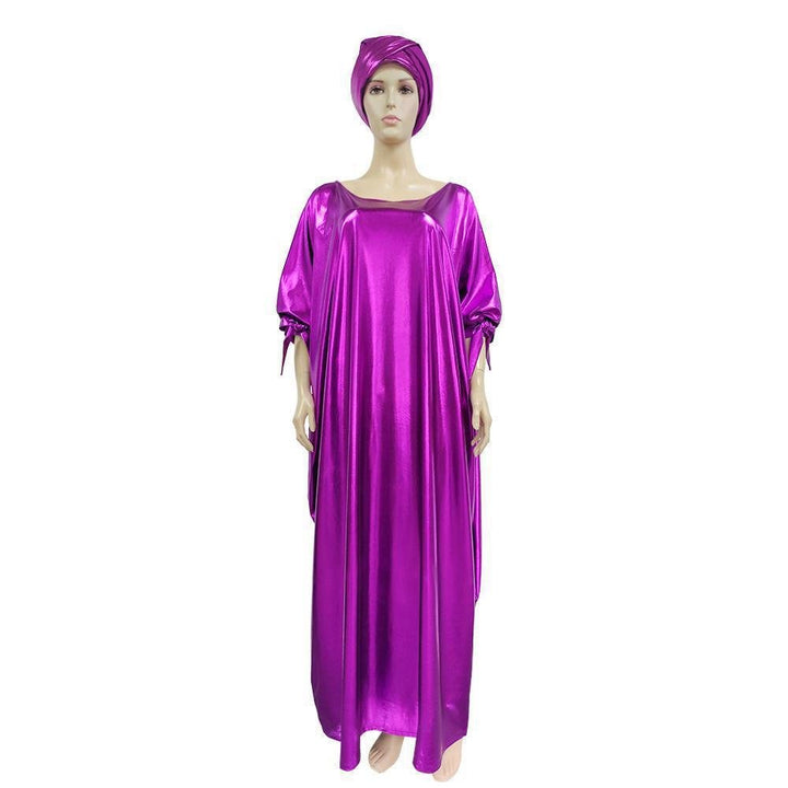 African Dress Ladies Robe Dress Headscarf Female Dresses - Muhaab