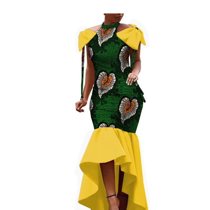 African Ethnic Cotton Batik Dress - Muhaab