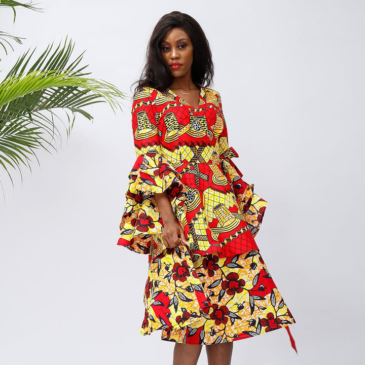 African Fashion Batik Dress - Muhaab