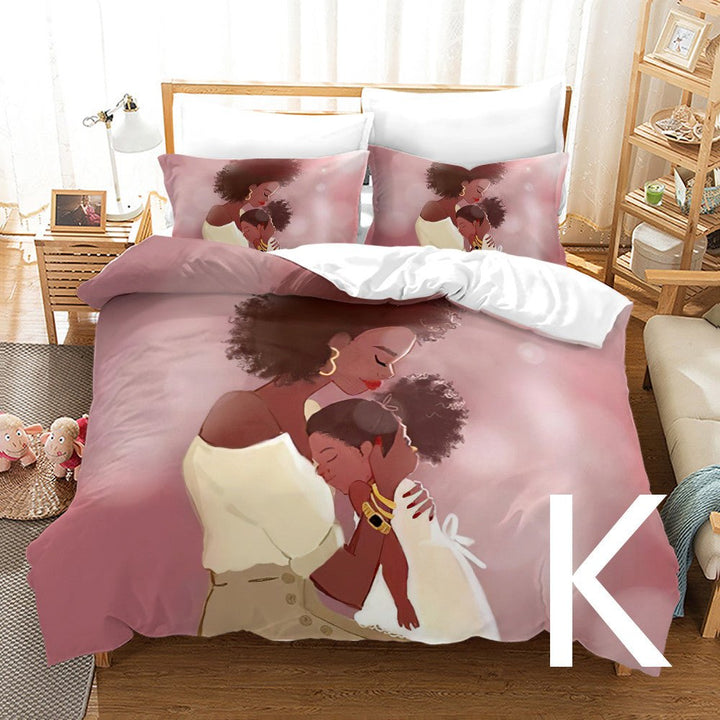 African Girl 3D Printed Bedding Set - Muhaab