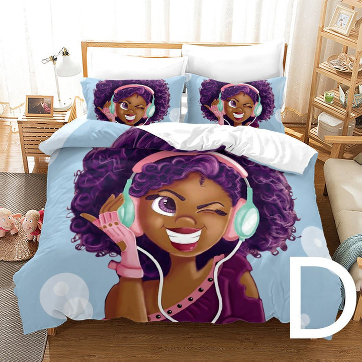 African Girl 3D Printed Bedding Set - Muhaab