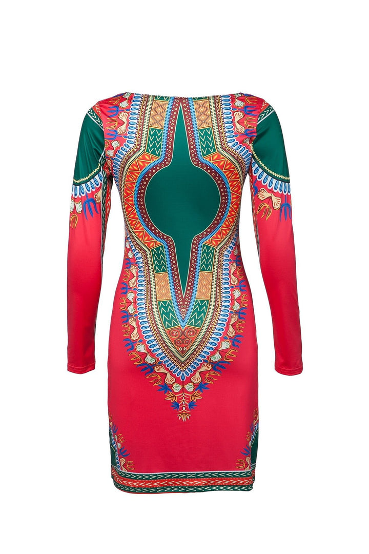 African National Style Totem Print Women's Dress African National Dress - Muhaab