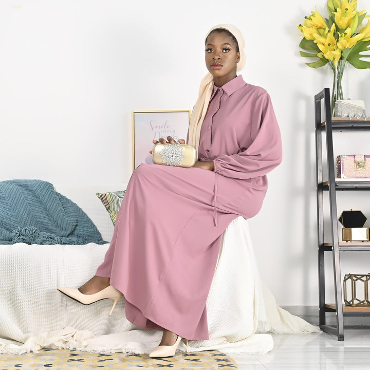 African solid color dress - Muhaab