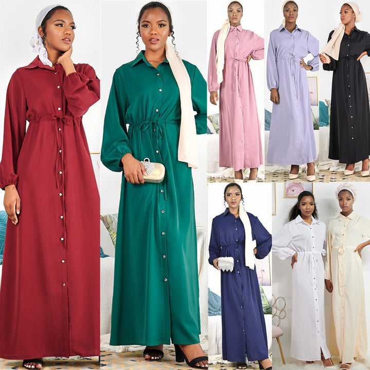 African solid color dress - Muhaab