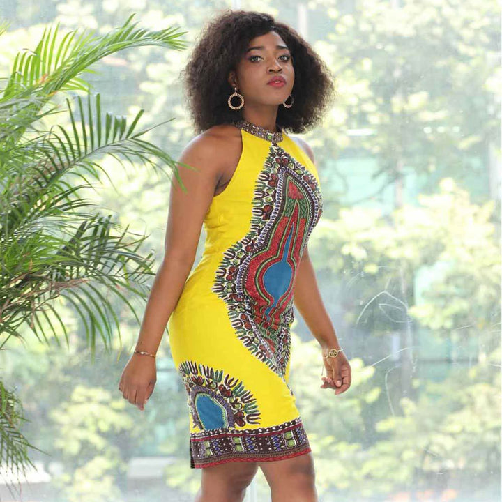 African wax cloth dress - Muhaab