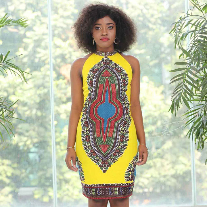 African wax cloth dress - Muhaab