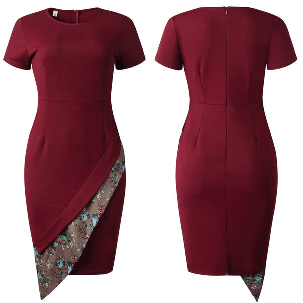 African Women Fashion Dress Big Size Short Sleeve Dress - Muhaab
