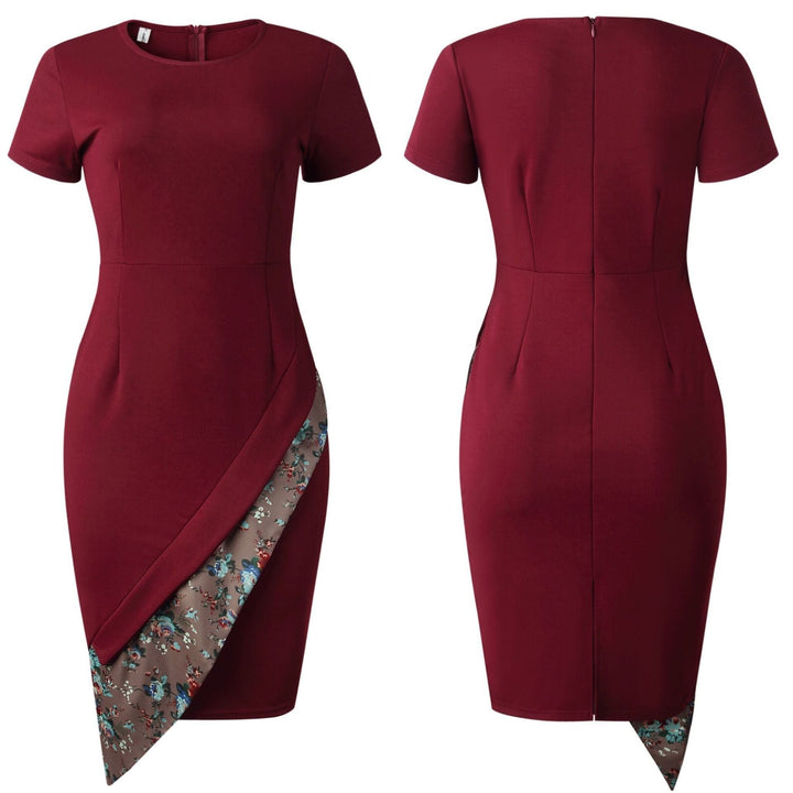 African Women Fashion Dress Big Size Short Sleeve Dress - Muhaab