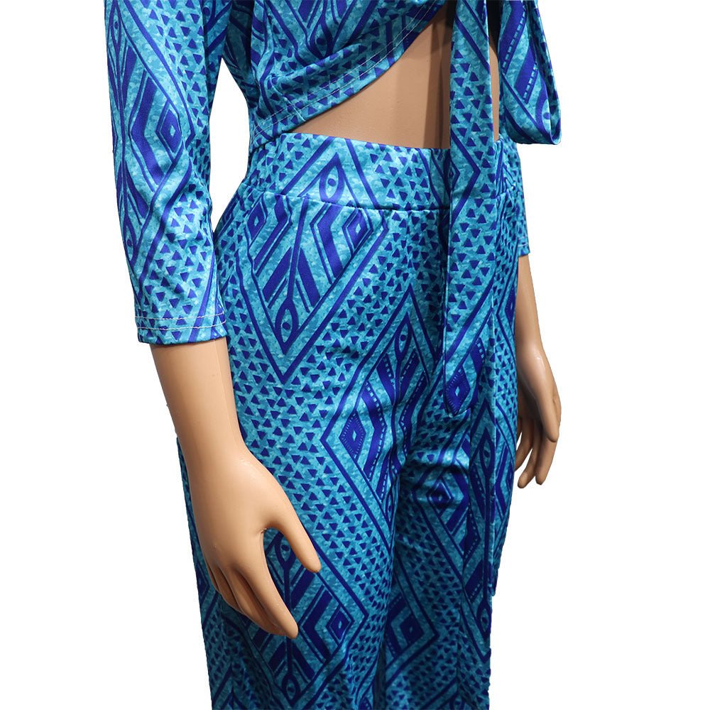 African Women Fashion Tops And Pants Set - Muhaab