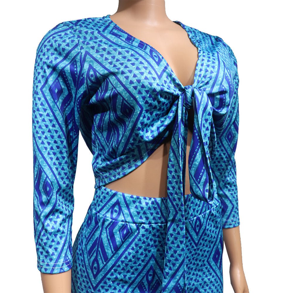 African Women Fashion Tops And Pants Set - Muhaab
