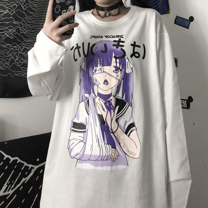 Anime all-match long sleeve t-shirt women - Muhaab