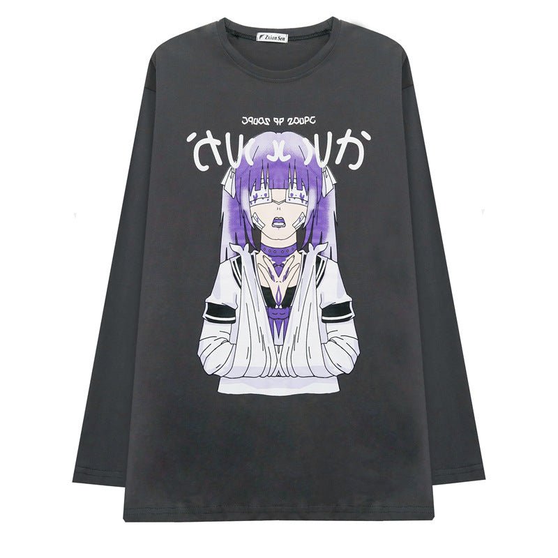 Anime all-match long sleeve t-shirt women - Muhaab